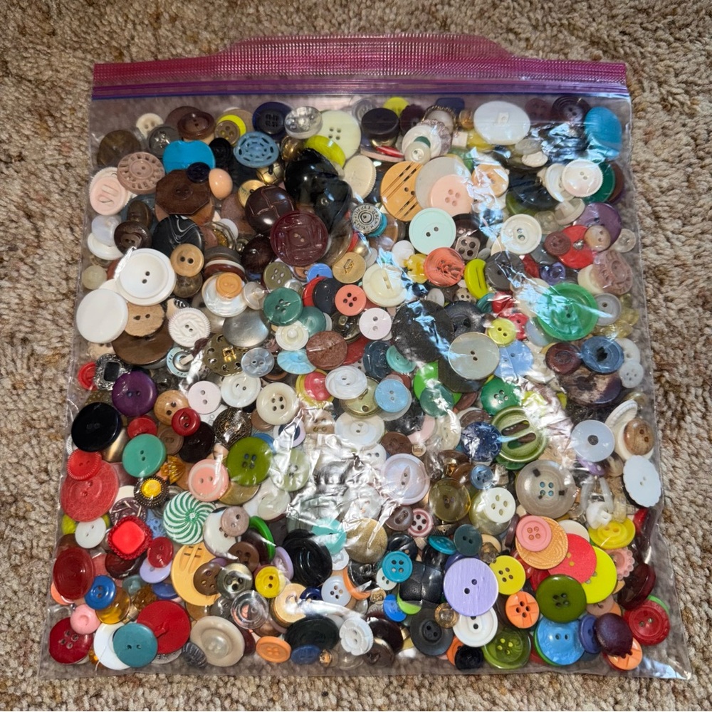 Vintage 60s-90s MCM Rainbow Colorful Button Craft Collection